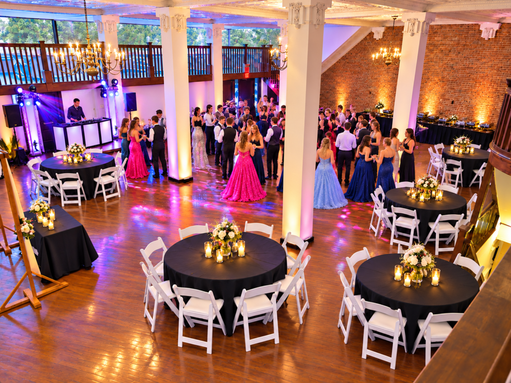 elegant prom night ballroom dance